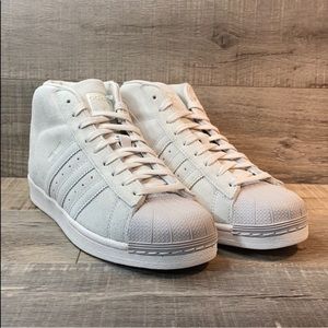 Adidas Pro model 10.5 suede off white cream clear brown